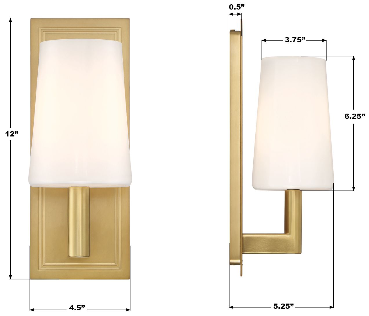 Crystorama Hogan 4.5in. Aged Brass Scon