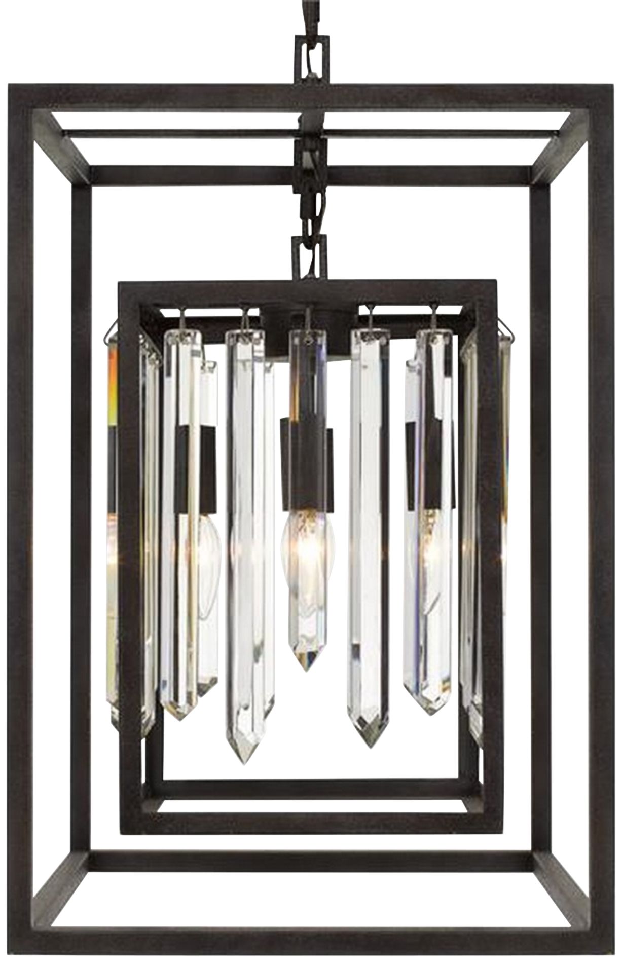 Image Crystorama Hollis 15"W 4-Light Forged Bronze Pendant Light