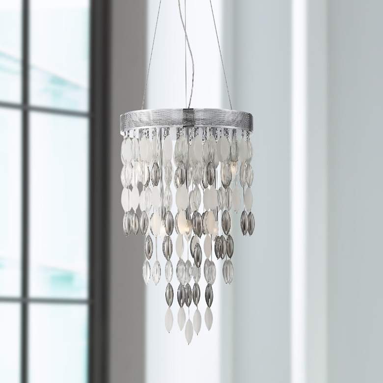 Image 1 Crystorama Hudson 18"W Polished Chrome 6-Light Pendant Light