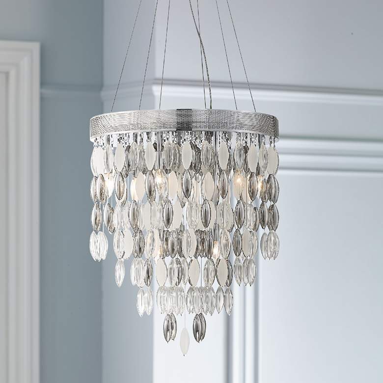 Image 1 Crystorama Hudson 22"W Polished Chrome 9-Light Pendant Light