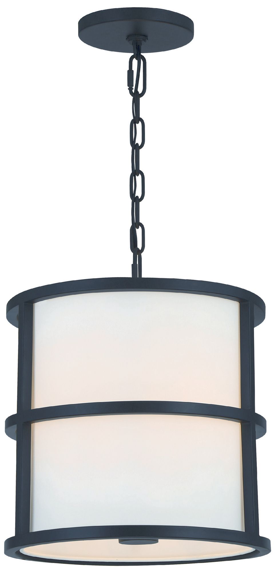 Crystorama Hulton 13" Wide Matte Black Pendant Light