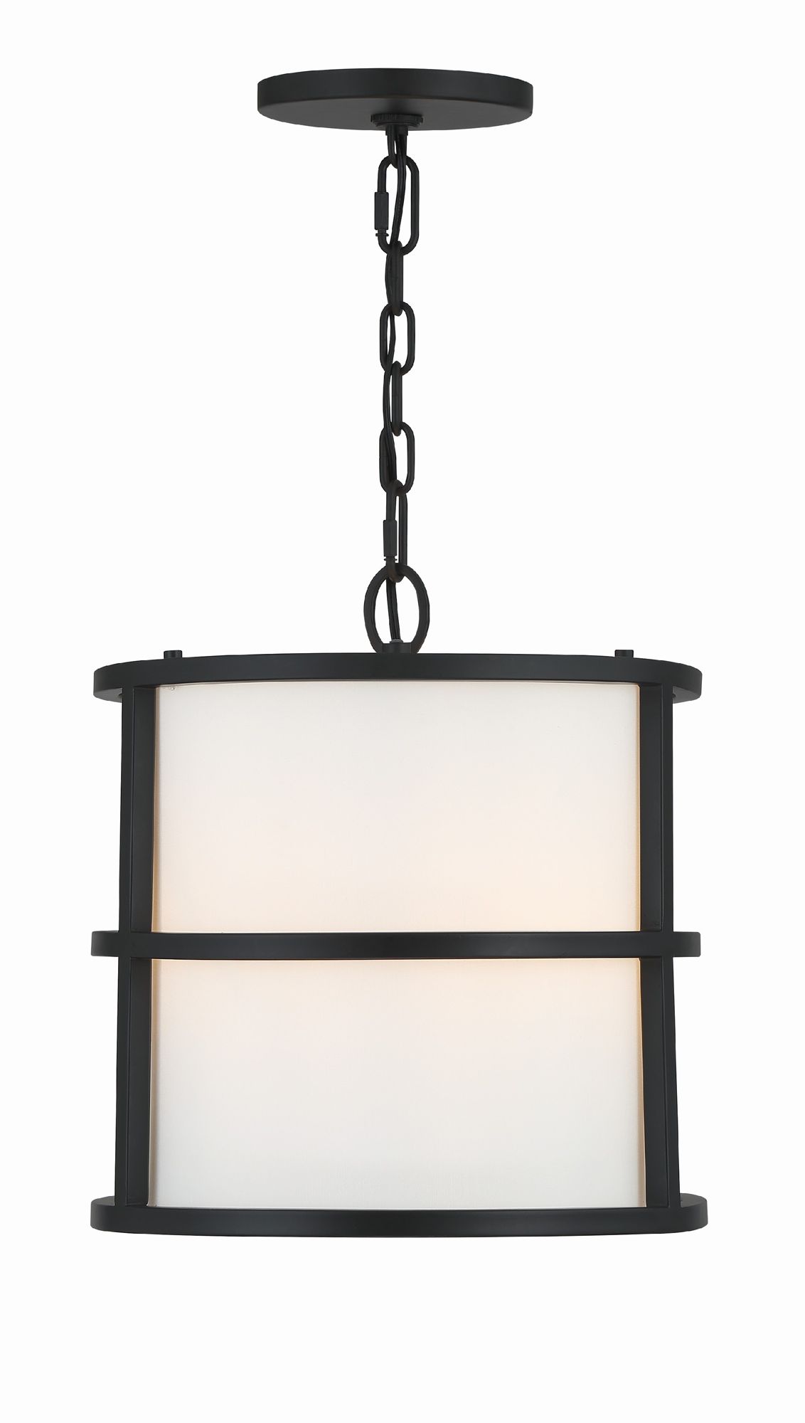 Image 5 Crystorama Hulton 13" Wide Matte Black Pendant Light more views
