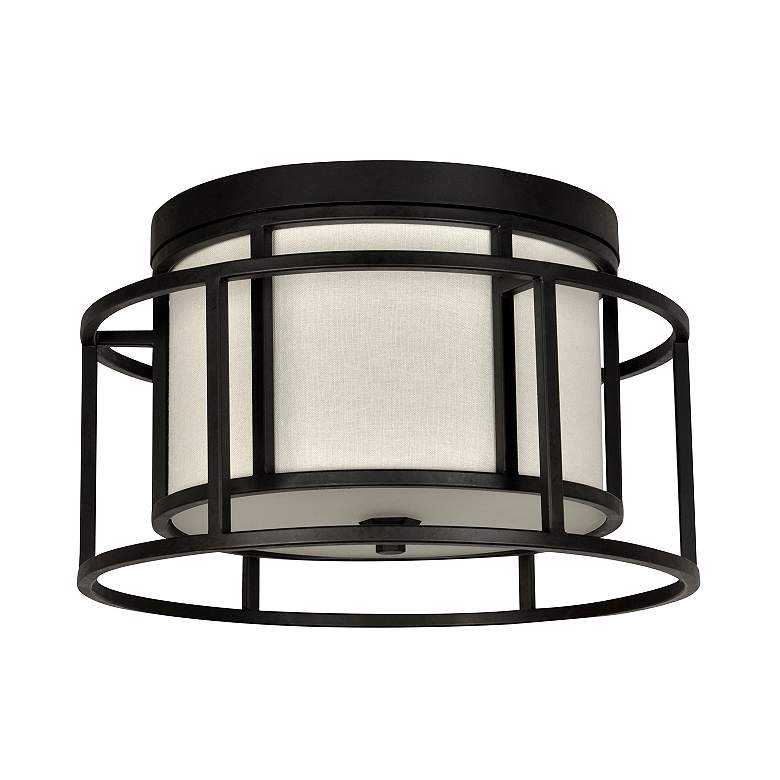 Image 3 Crystorama Hulton 15" Wide Matte Black Ceiling Light more views