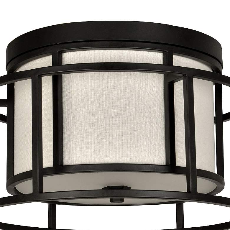 Image 4 Crystorama Hulton 15" Wide Matte Black Ceiling Light more views