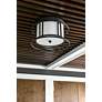 7_Crystorama Hulton 15" Wide Matte Black Ceiling Light more views