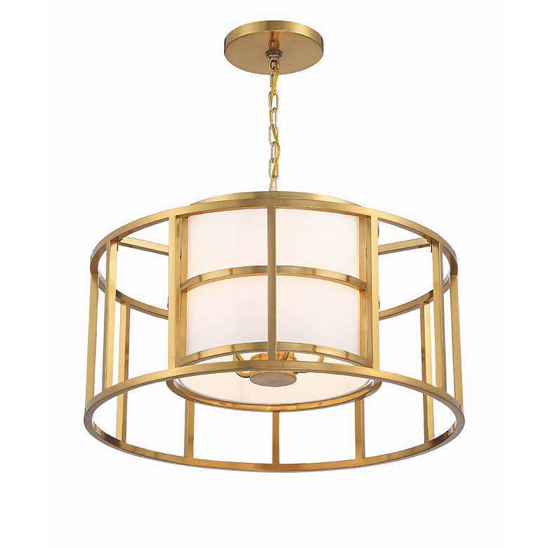 Image 2 Crystorama Hulton 25" Wide Luxe Gold Metal 5-Light Pendant more views