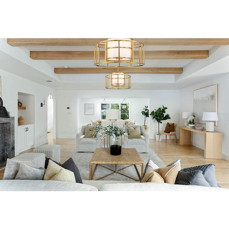 Image 5 Crystorama Hulton 25" Wide Luxe Gold Metal 5-Light Pendant more views