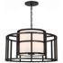 Crystorama Hulton 25" Wide Matte Black Pendant Light