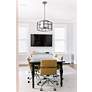 5_Crystorama Hulton 25" Wide Matte Black Pendant Light more views