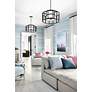 6_Crystorama Hulton 25" Wide Matte Black Pendant Light more views
