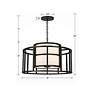 Crystorama Hulton 25" Wide Matte Black Pendant Light