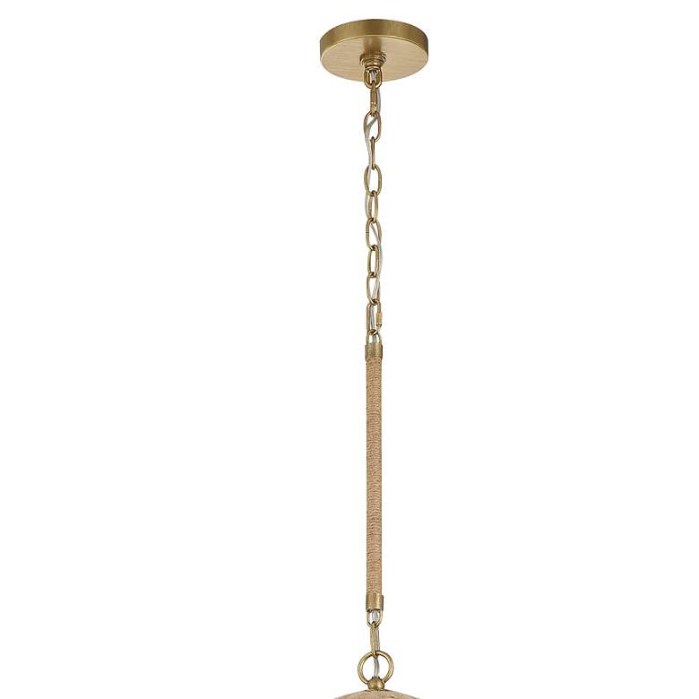 Image 6 Crystorama Jace 15" Wide Soft Gold Jute Shade Pendant Light more views
