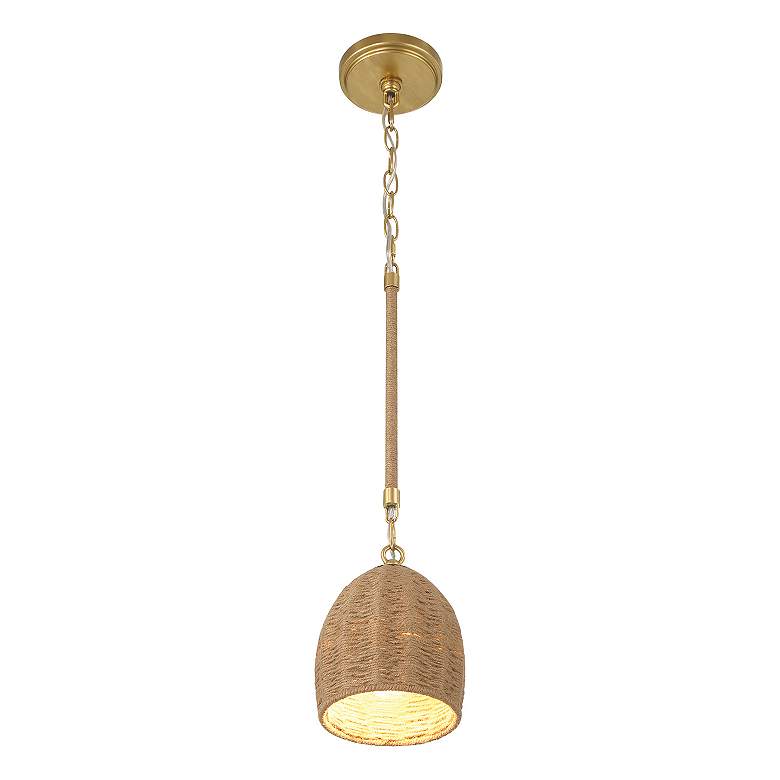 Image 4 Crystorama Jace 6" Wide Soft Gold Dome LED Mini Pendant more views