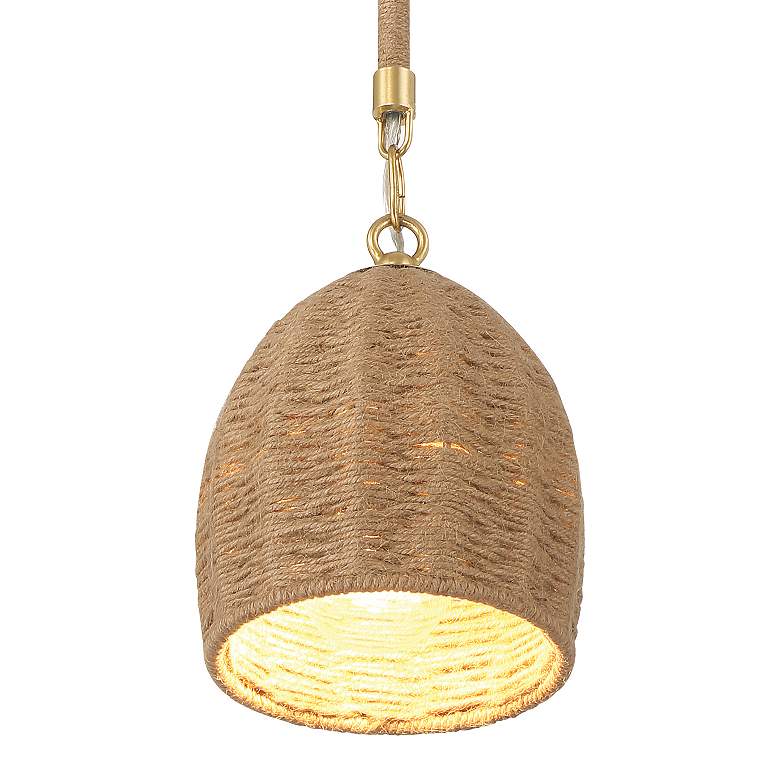 Image 5 Crystorama Jace 6" Wide Soft Gold Dome LED Mini Pendant more views