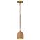 Crystorama Jace 6" Wide Soft Gold Jute Dome Shade LED Mini Pendant