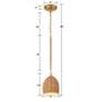7_Crystorama Jace 6" Wide Soft Gold Jute Dome Shade LED Mini Pendant more views