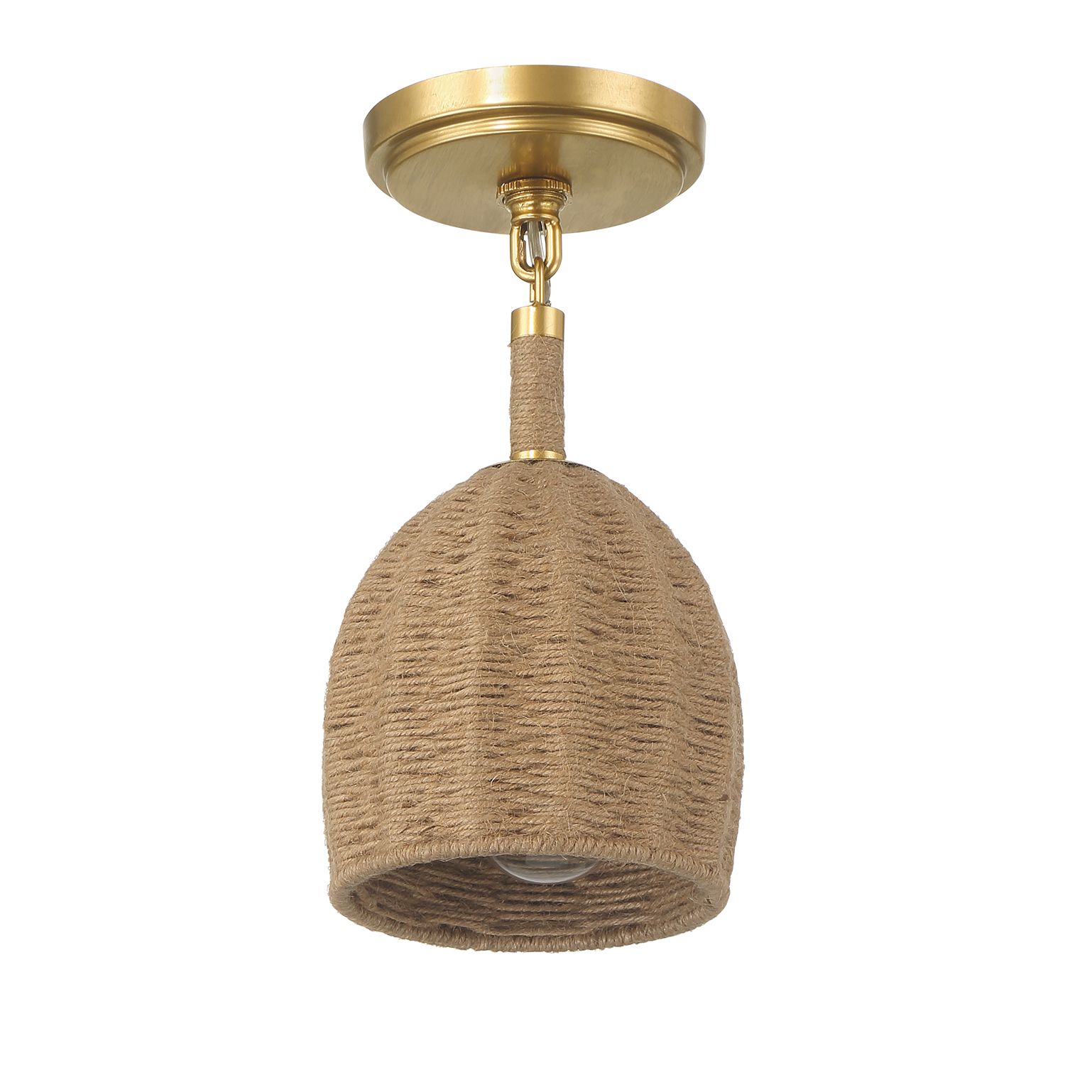 Image 3 Crystorama Jace 6'' LED Soft Gold Semi Flush Mount more views