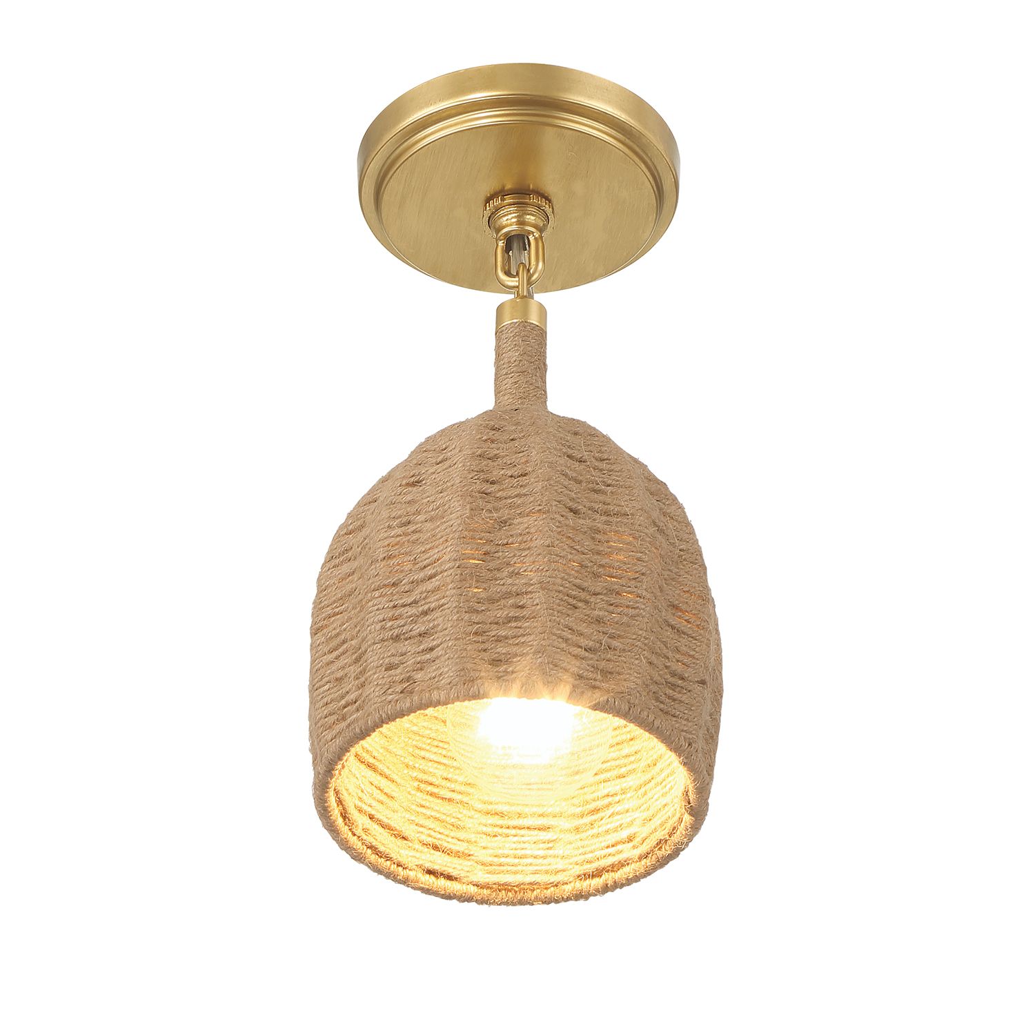 Image 5 Crystorama Jace 6'' LED Soft Gold Semi Flush Mount more views