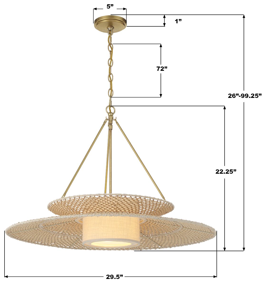 Image 7 Crystorama Janipher 29.5in.  Soft Gold Ch more views