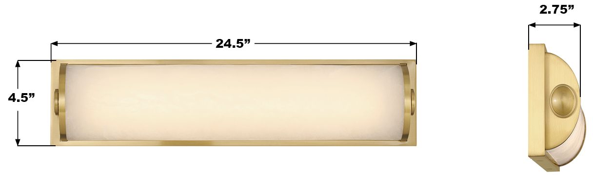 Image 7 Crystorama Jarvis 24.5'' LED Aged Brass Sconce more views