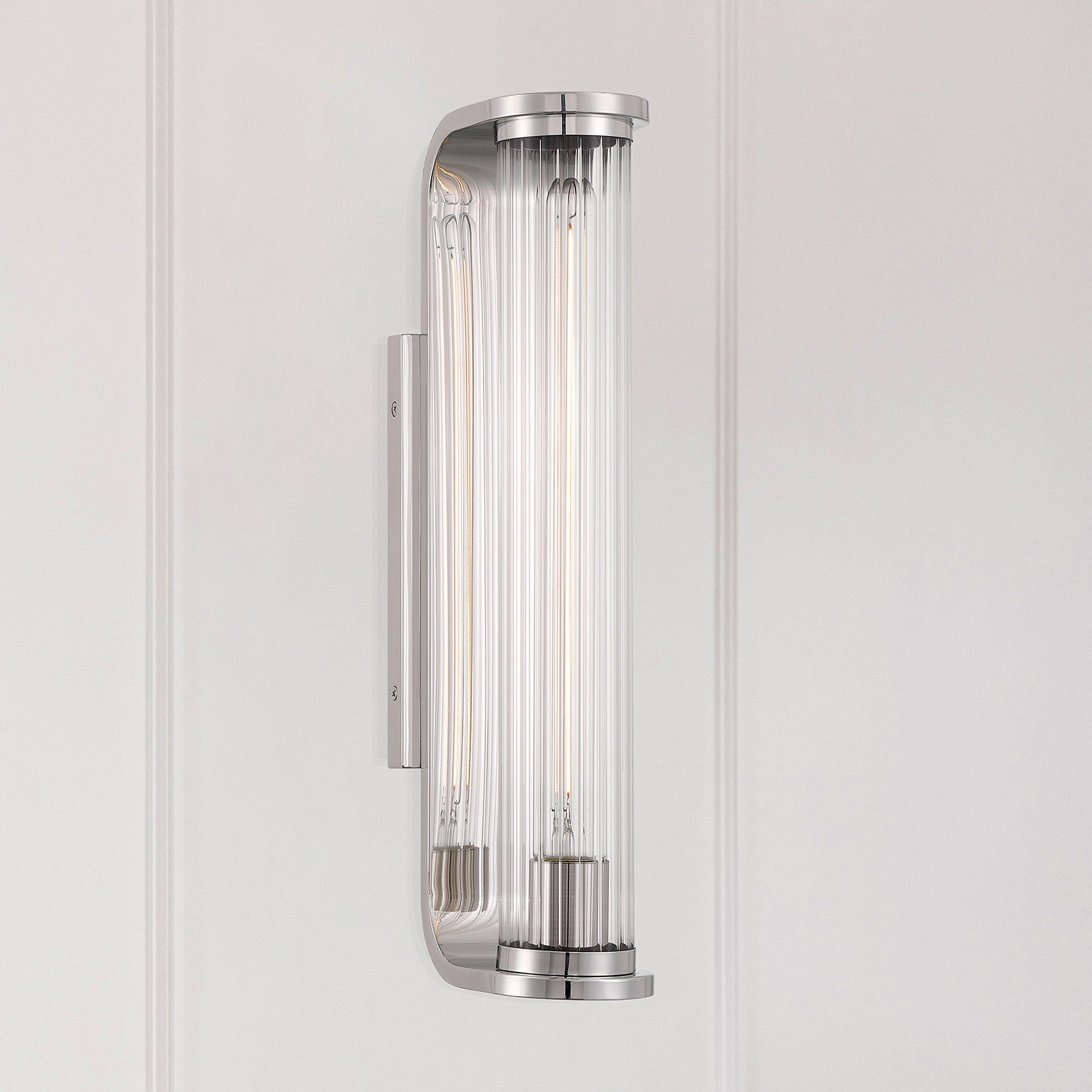 Thumbnail1 of Crystorama Jarvis 4.25'' LED Polished Nickel Sconce