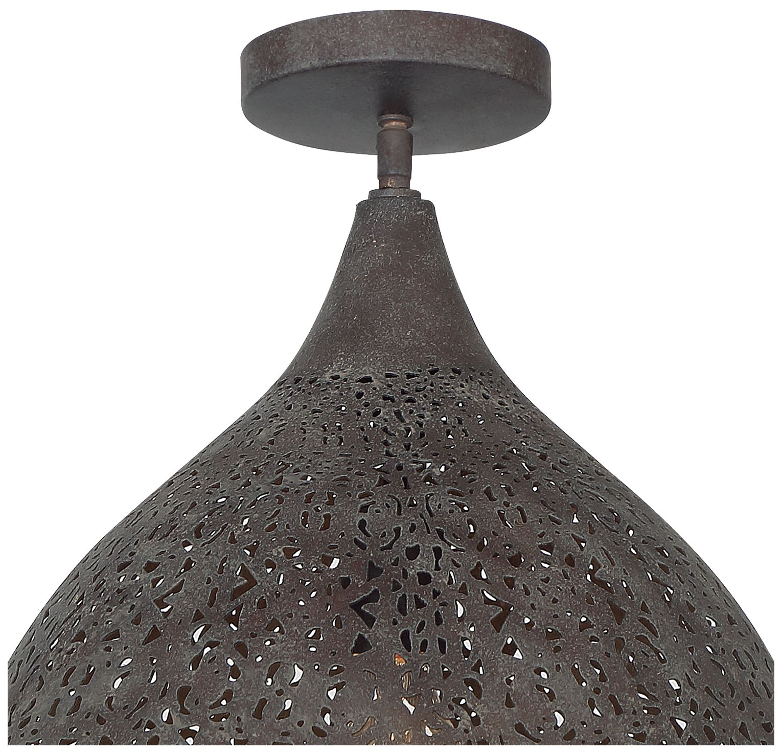 Image 4 Crystorama Jasmine 14'' Forged Bronze Semi Flush Mount more views