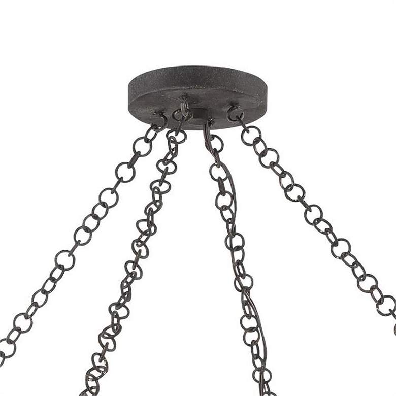 Image 6 Crystorama Jasmine 25" Wide Bronze 6-Light Drum Chandelier more views