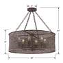 7_Crystorama Jasmine 25" Wide Bronze 6-Light Drum Chandelier more views