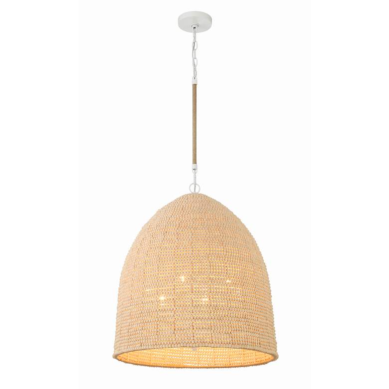 Image 4 Crystorama Jasper 6 Light Matte White Chandelier more views