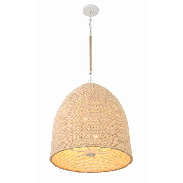 Image 5 Crystorama Jasper 6 Light Matte White Chandelier more views