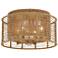 Crystorama Jayna 15"W Burnished Silver 4-Light Ceiling Light