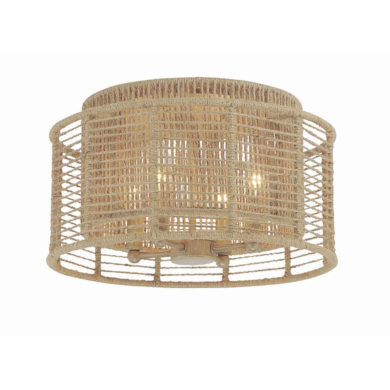 Image 3 Crystorama Jayna 15"W Burnished Silver 4-Light Ceiling Light more views