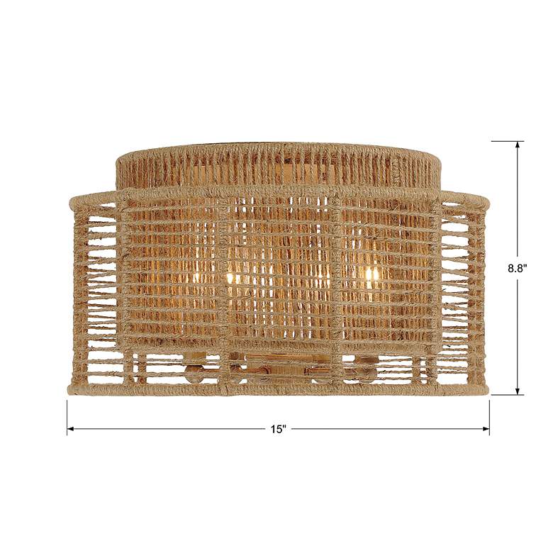 Image 5 Crystorama Jayna 15"W Burnished Silver 4-Light Ceiling Light more views