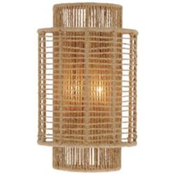 Crystorama Jayna 16" High Rustic Coastal Natural Jute Wall Sconce