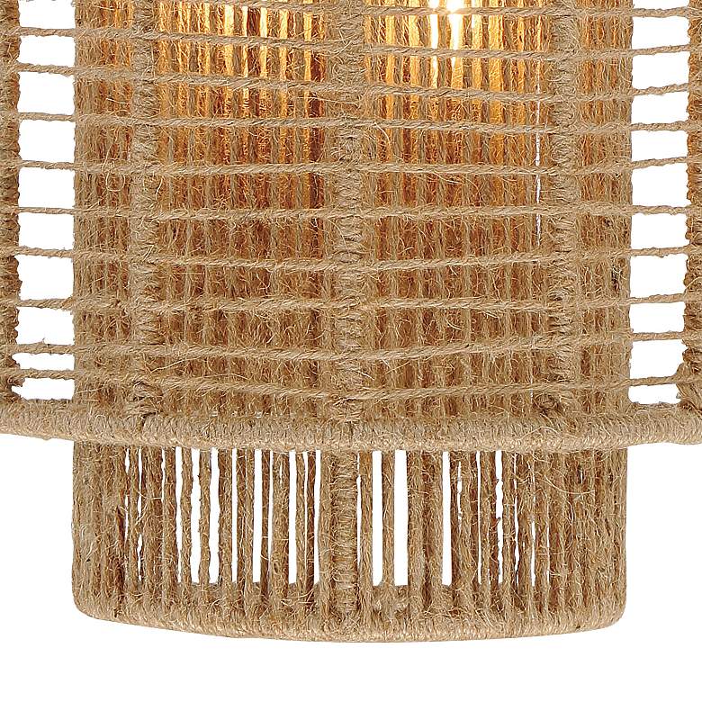 Image 4 Crystorama Jayna 16" High Rustic Coastal Natural Jute Wall Sconce more views