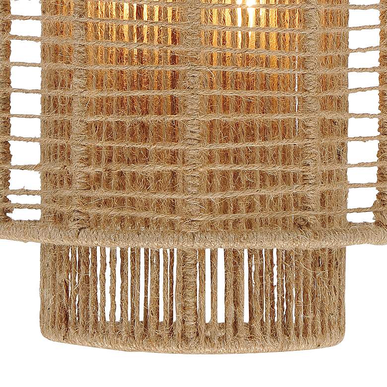 Image 4 Crystorama Jayna 16 inch High Rustic Coastal Natural Jute Wall Sconce more views