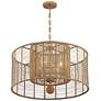 2_Crystorama Jayna 25" Wide 4-Light Burnished Silver Drum Chandelier