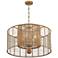 Crystorama Jayna 25" Wide 4-Light Burnished Silver Drum Chandelier