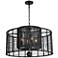 Crystorama Jayna 25"W Matte Black 4-Light Pendant Chandelier