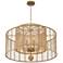 Crystorama Jayna 31 1/4" 8-Light Natural Jute Double Drum Chandelier