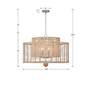 Crystorama Jayna 31 1/4" 8-Light Natural Jute Double Drum Chandelier in scene