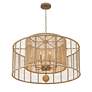 5_Crystorama Jayna 31 1/4" 8-Light Natural Jute Double Drum Chandelier more views