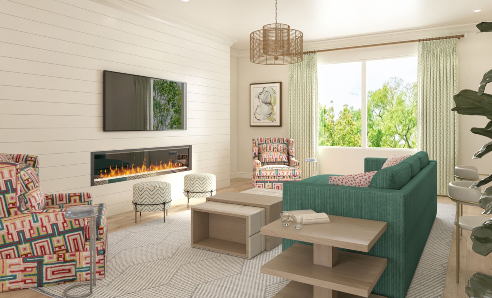 Crystorama Jayna 31 1/4" 8-Light Natural Jute Double Drum Chandelier in scene