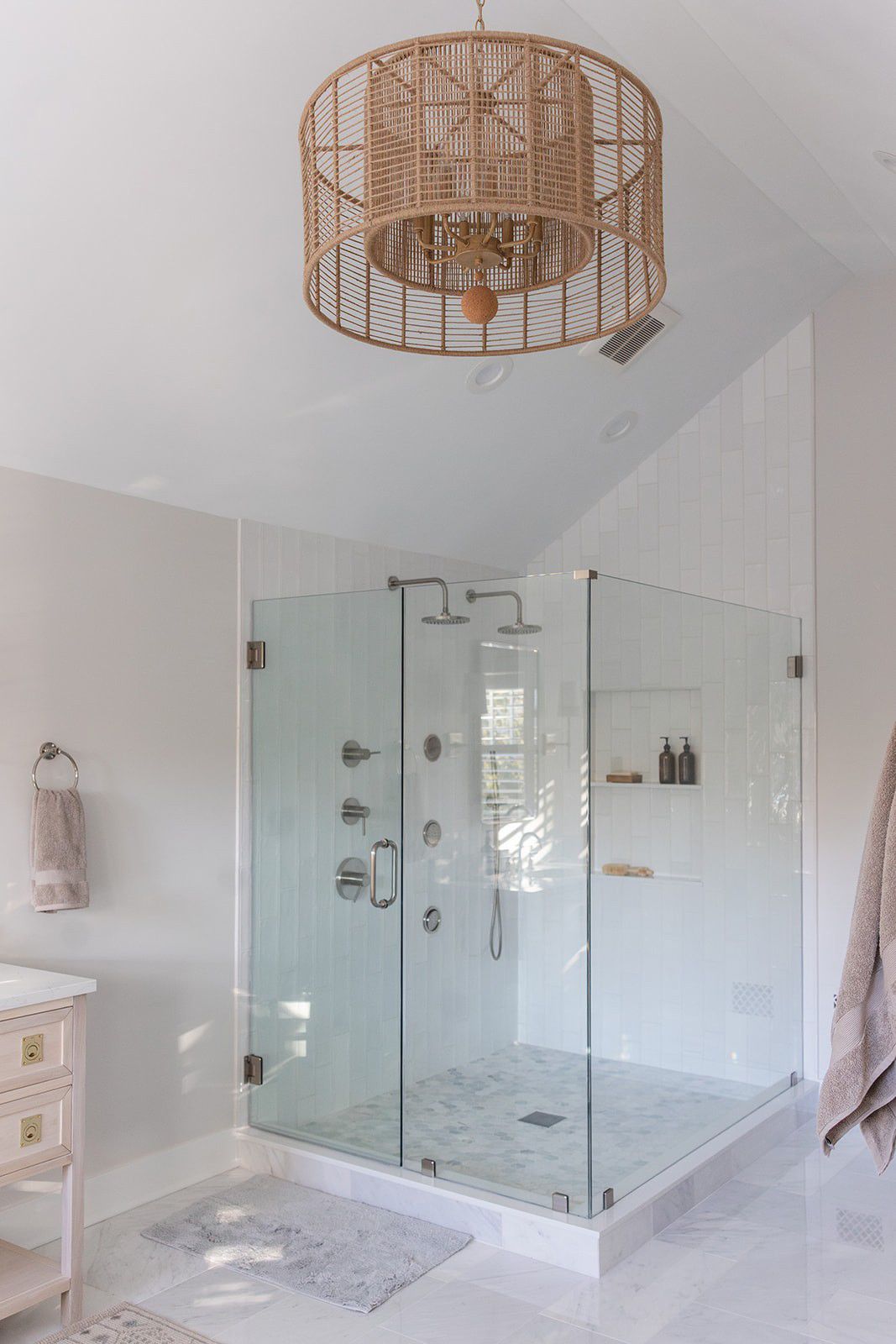 Crystorama Jayna 31 1/4" 8-Light Natural Jute Double Drum Chandelier in scene