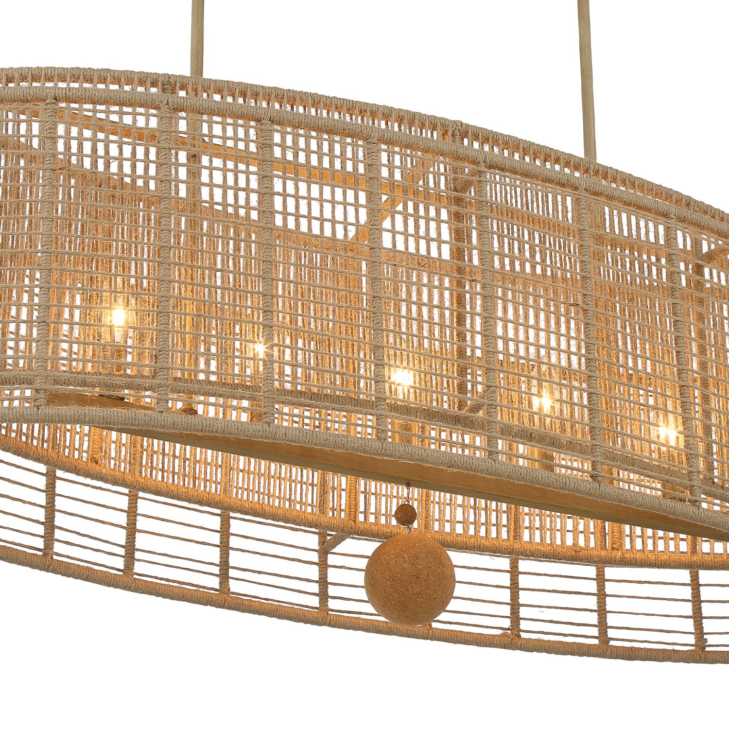 Thumbnail2 of Crystorama Jayna 41.75'' Burnished Silver Linear Oval Chandelier more views