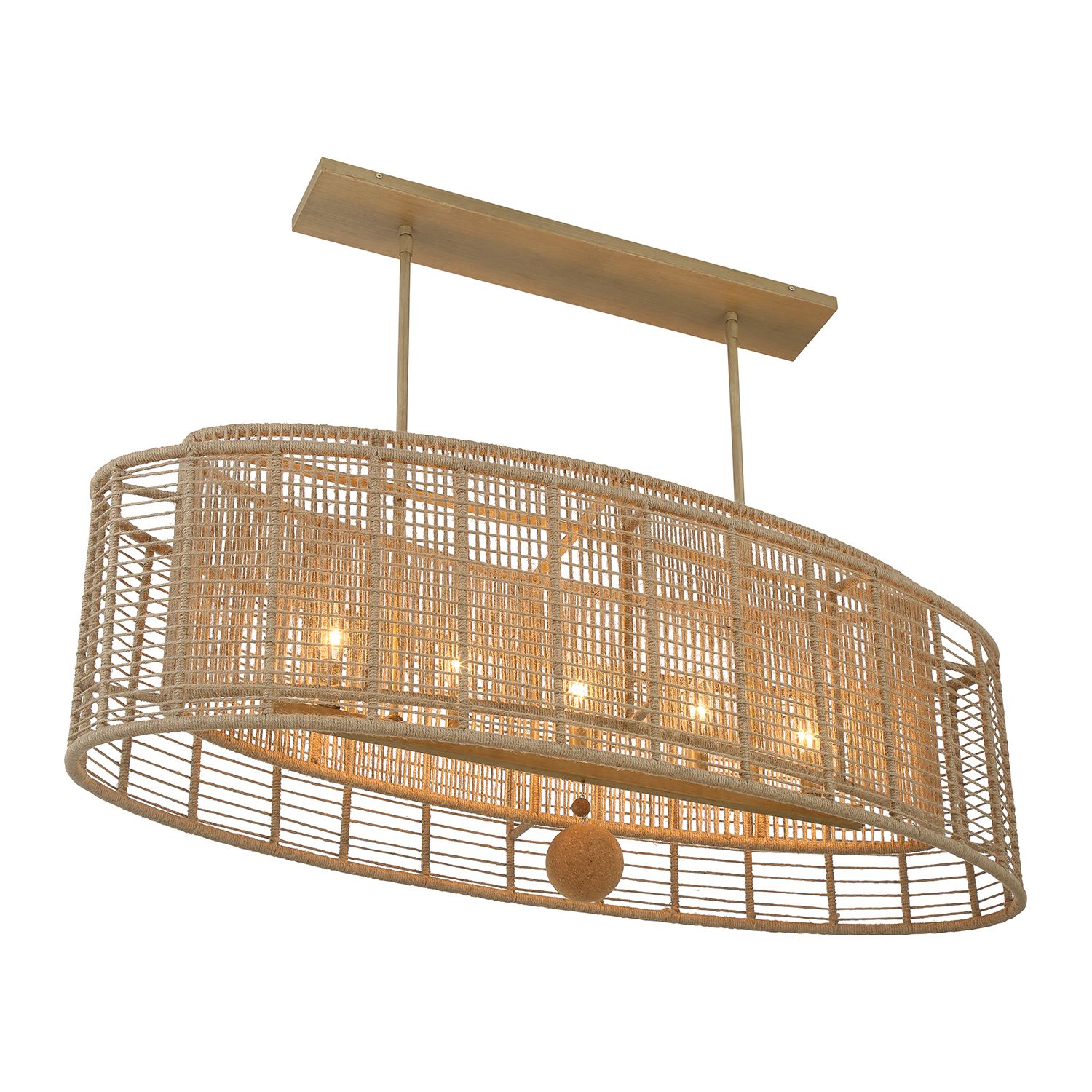 Crystorama Jayna 41.75'' Burnished Silver Linear Oval Chandelier