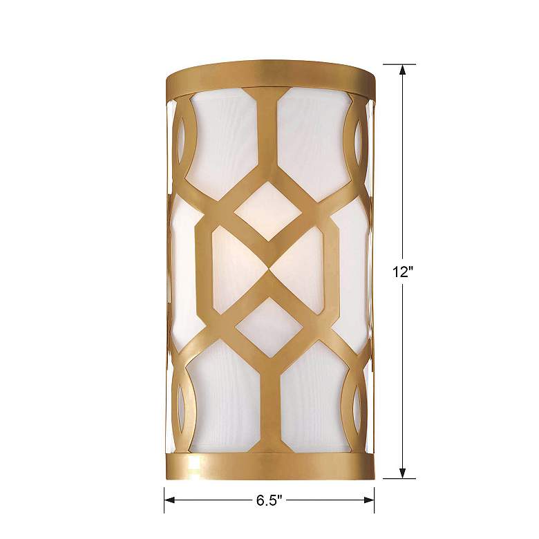Image 6 Crystorama Jennings 12" High Aged Brass Wall Sconce more views
