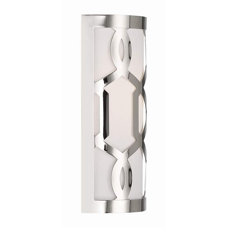 Image 4 Crystorama Jennings 12" High Polished Nickel Wall Sconce more views