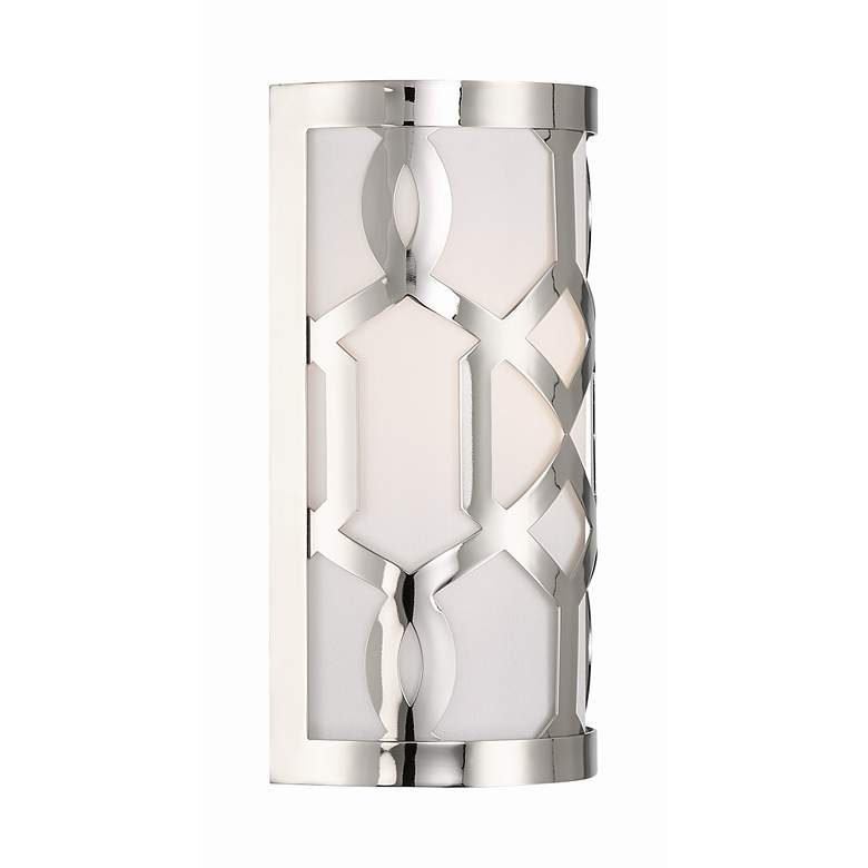 Image 5 Crystorama Jennings 12" High Polished Nickel Wall Sconce more views