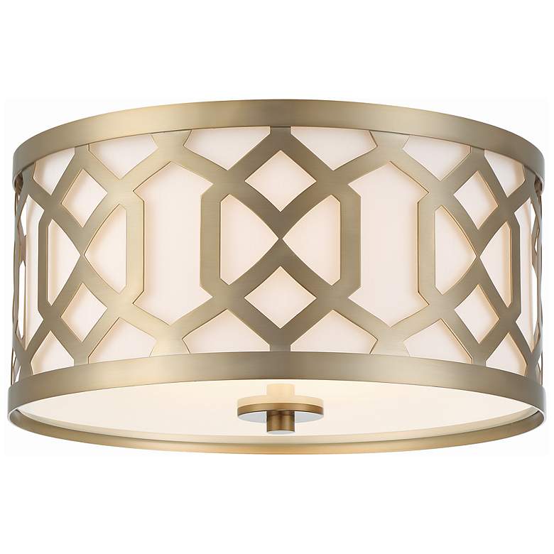 Image 2 Crystorama Jennings 16 1/4" Wide Aged Brass Ceiling Light